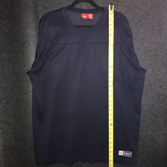 Mossimo 90s T Shirt Mens XL Crew Neck 22SRF Short Sleeve Navy Blue Vintage Heavy - Picture 7 of 9